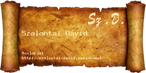 Szalontai Dávid névjegykártya